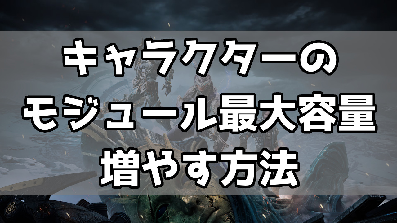 【TFD】モジュール最大容量アップの方法！容量を増やして快適にしよう｜くろせる戦記